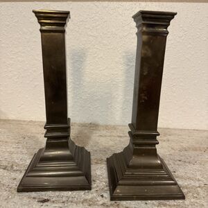 Vintage Brass Candlesticks-Set Of Two